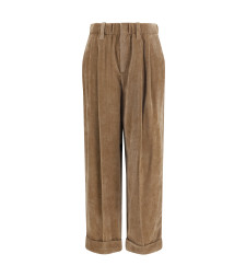 Elasticated viscose and cashmere Pants