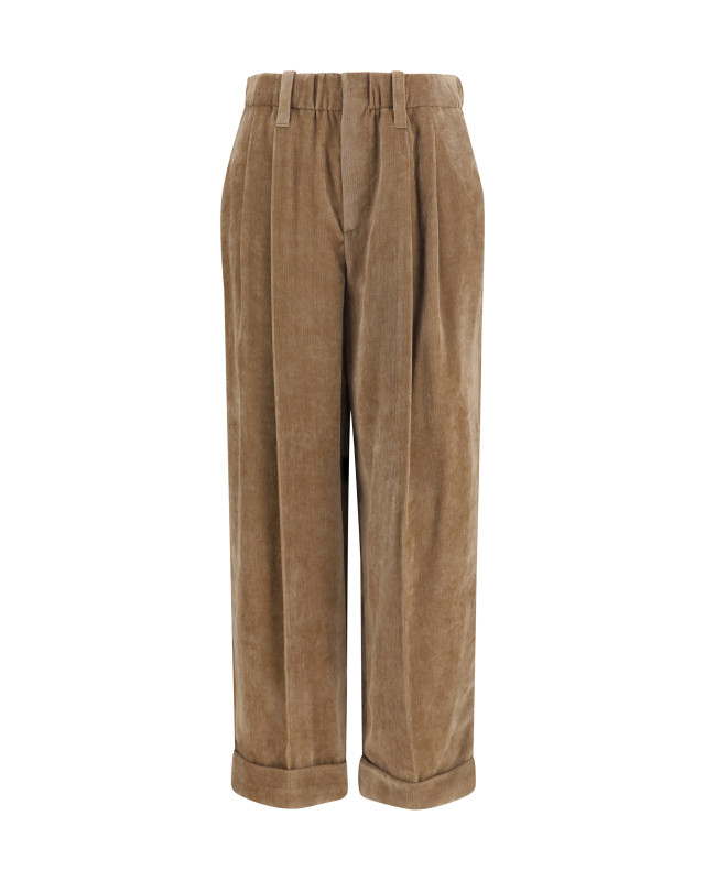 Elasticated viscose and cashmere Pants