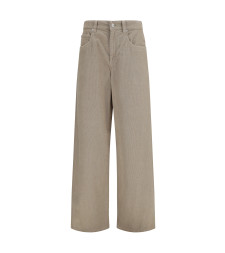 Straight-leg cotton and linen Pants