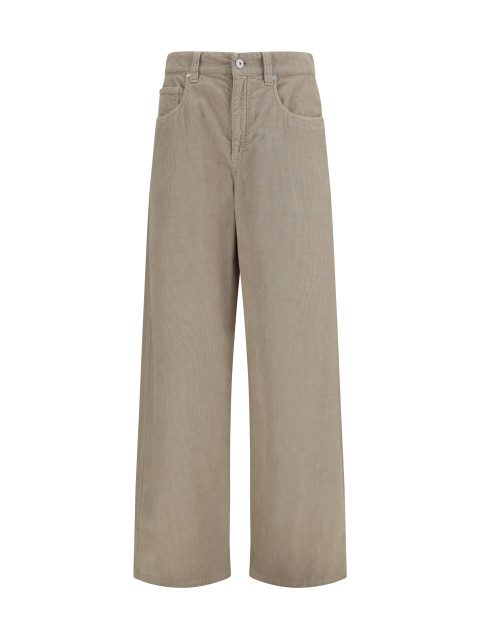 Straight-leg cotton and linen Pants