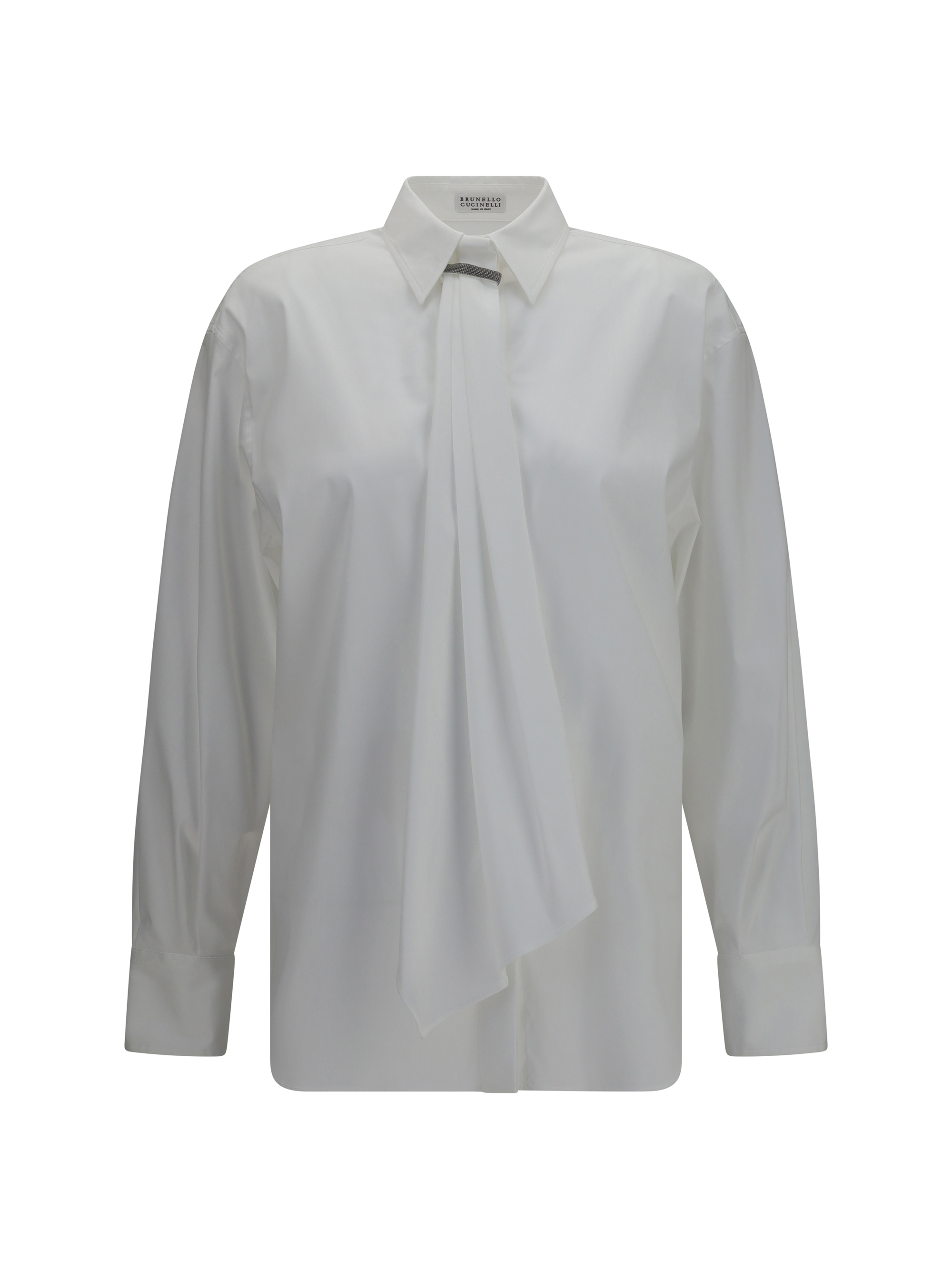 Shirt with monili embellishment