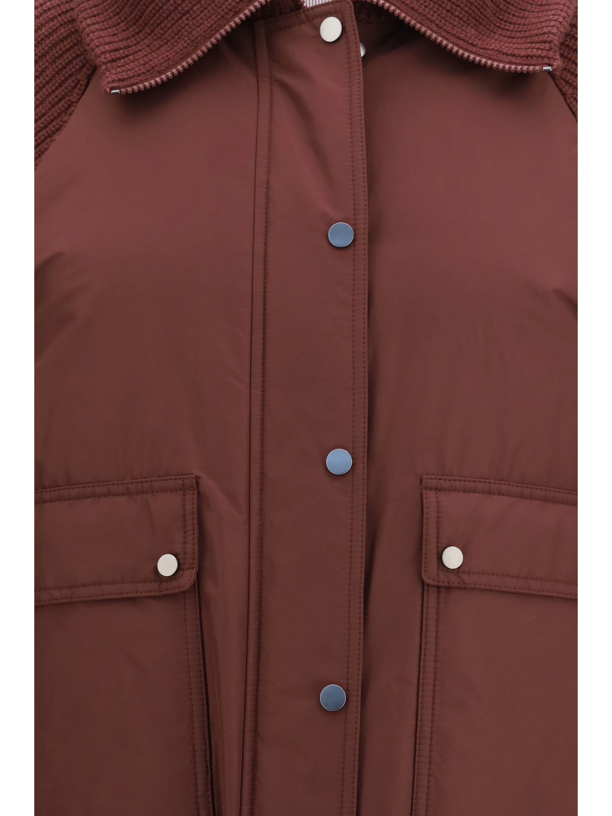 Down Jacket with wool sleeves