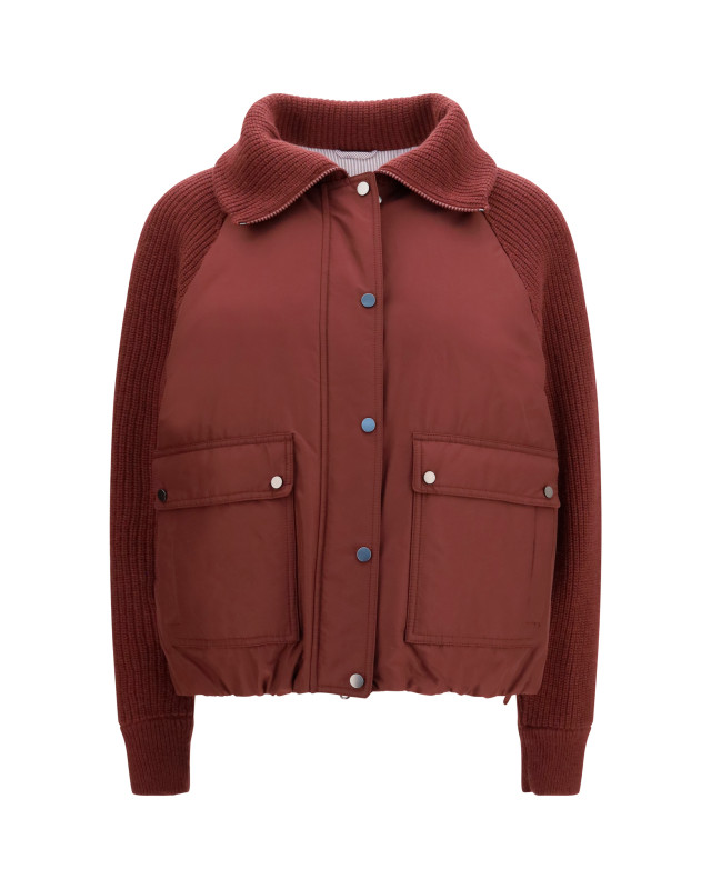 Down Jacket with wool sleeves