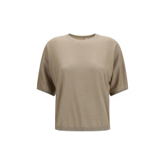 Short-sleeve cashmere and silk Sweater