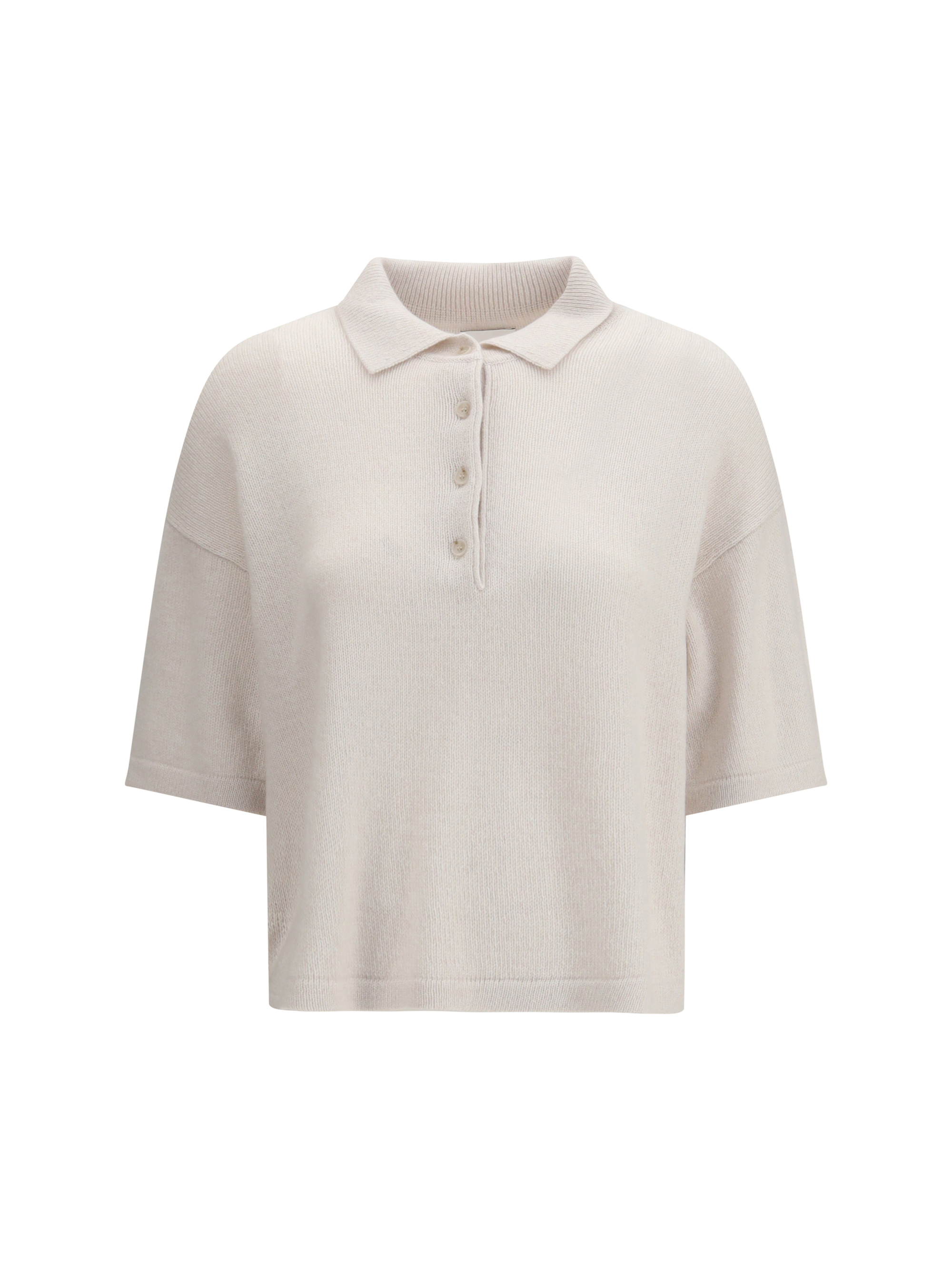 Short-sleeve polo neck Sweater