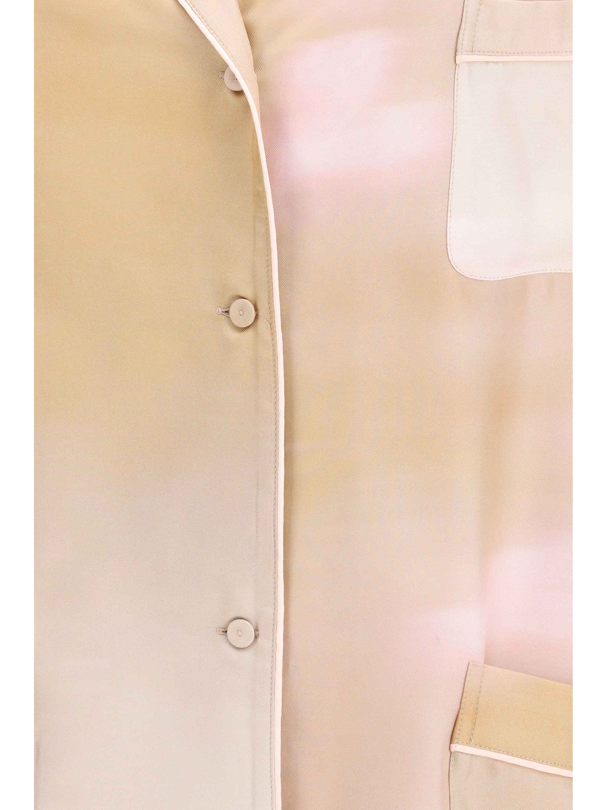 Printed silk twill Shirt