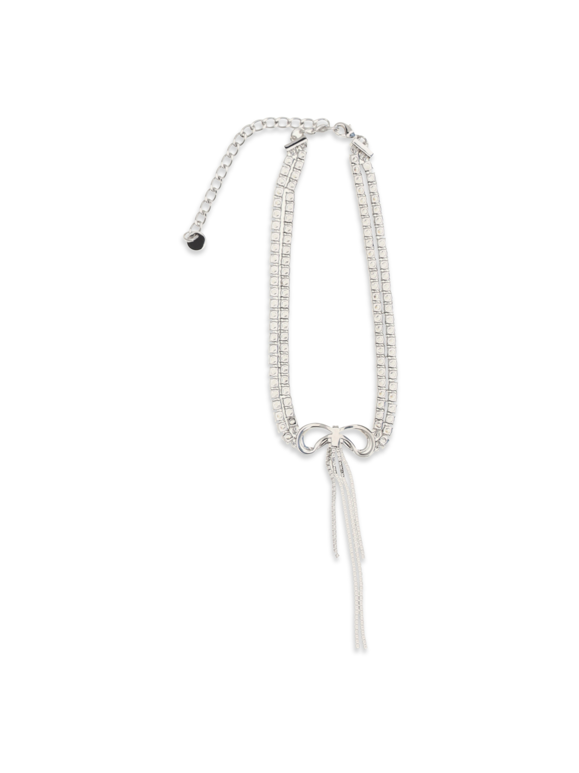 Crystal double bow Choker