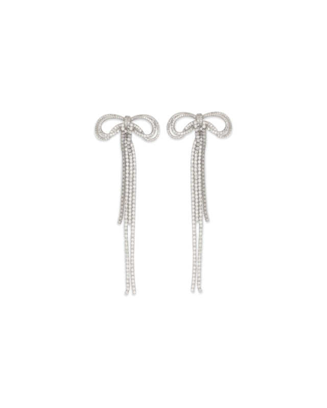Double crystal bow Earrings
