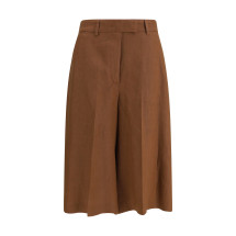Straight-Leg Bermuda Shorts in twill with pleats