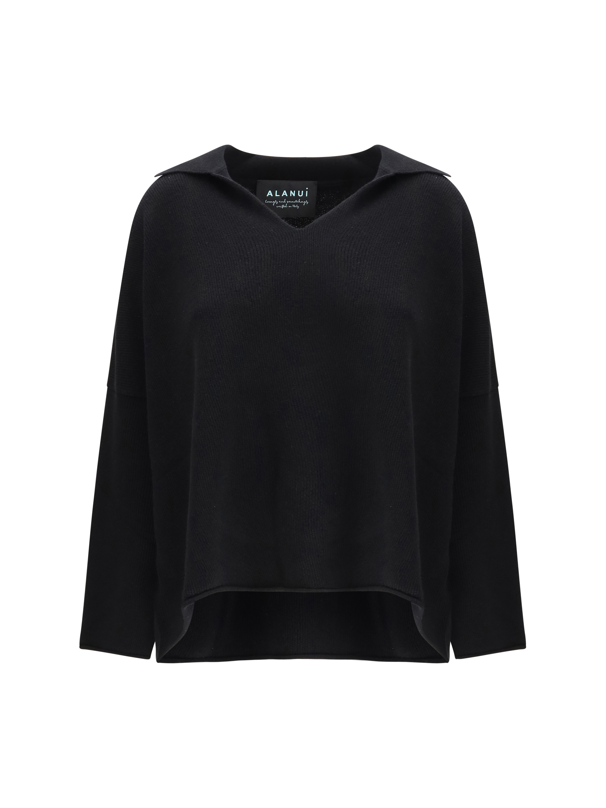 Sweater with polo collar