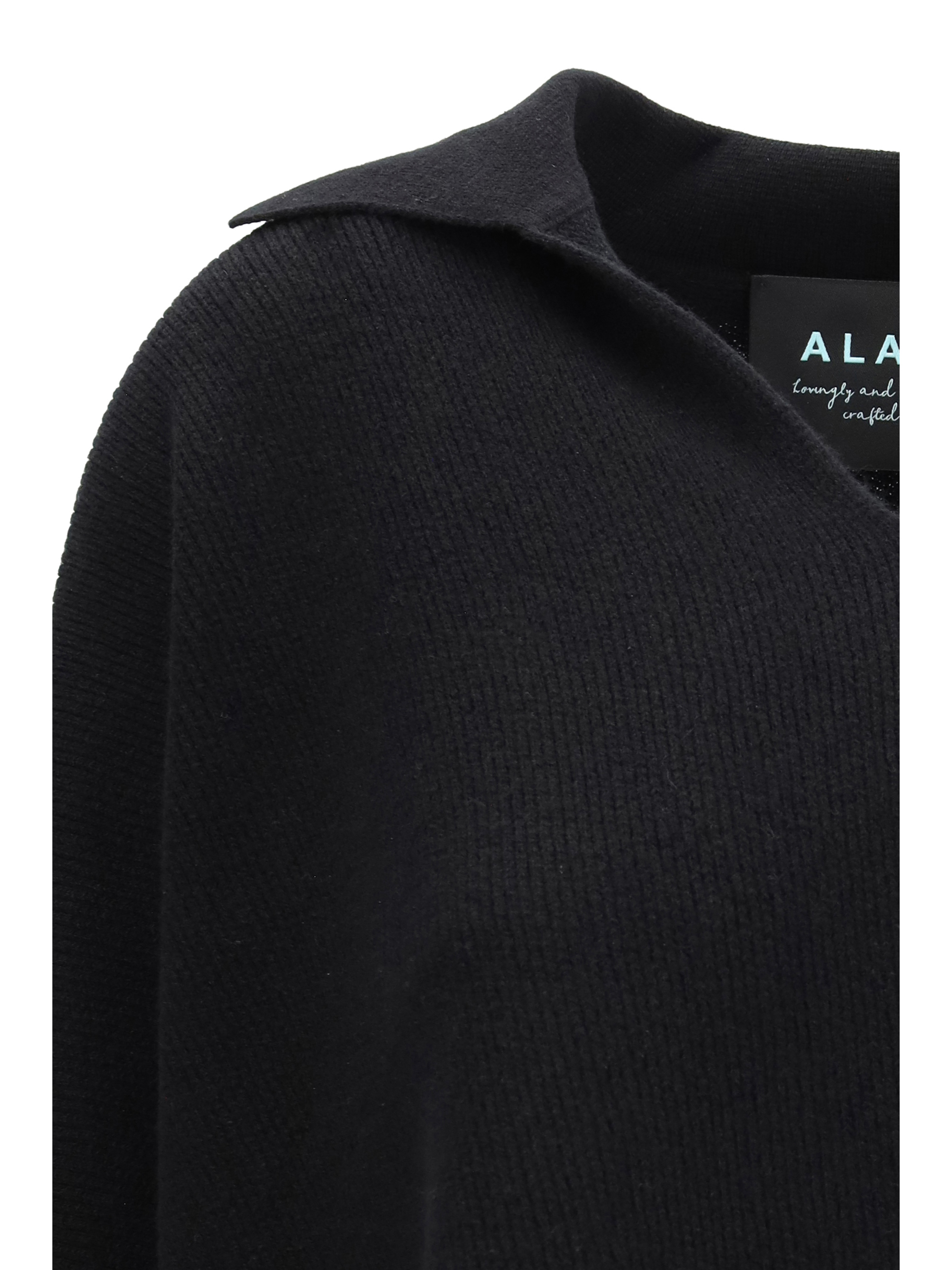 Sweater with polo collar