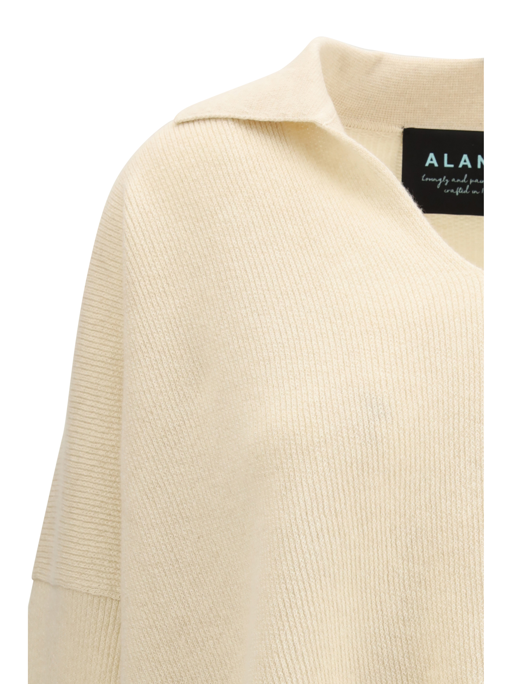 Sweater with polo collar
