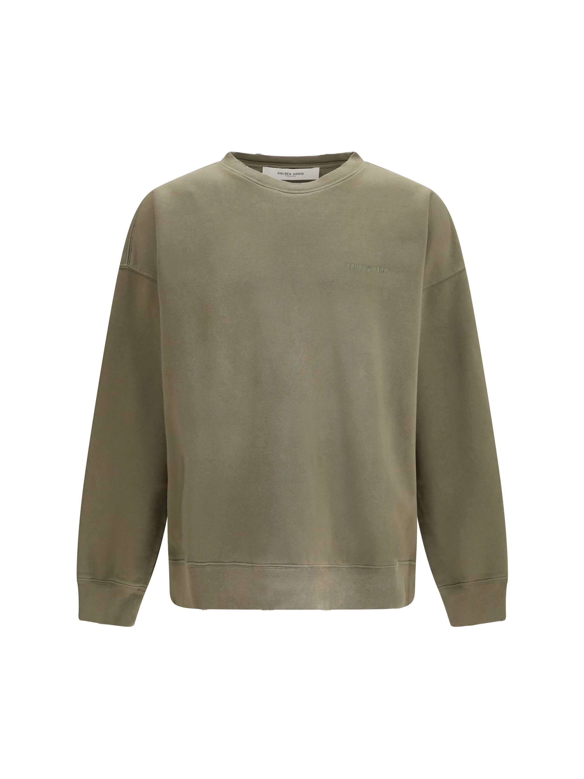 Journey unisex Crew neck in garment-dyed cotton fleece