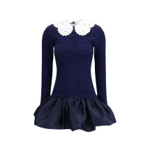 Knit taffeta mini Dress