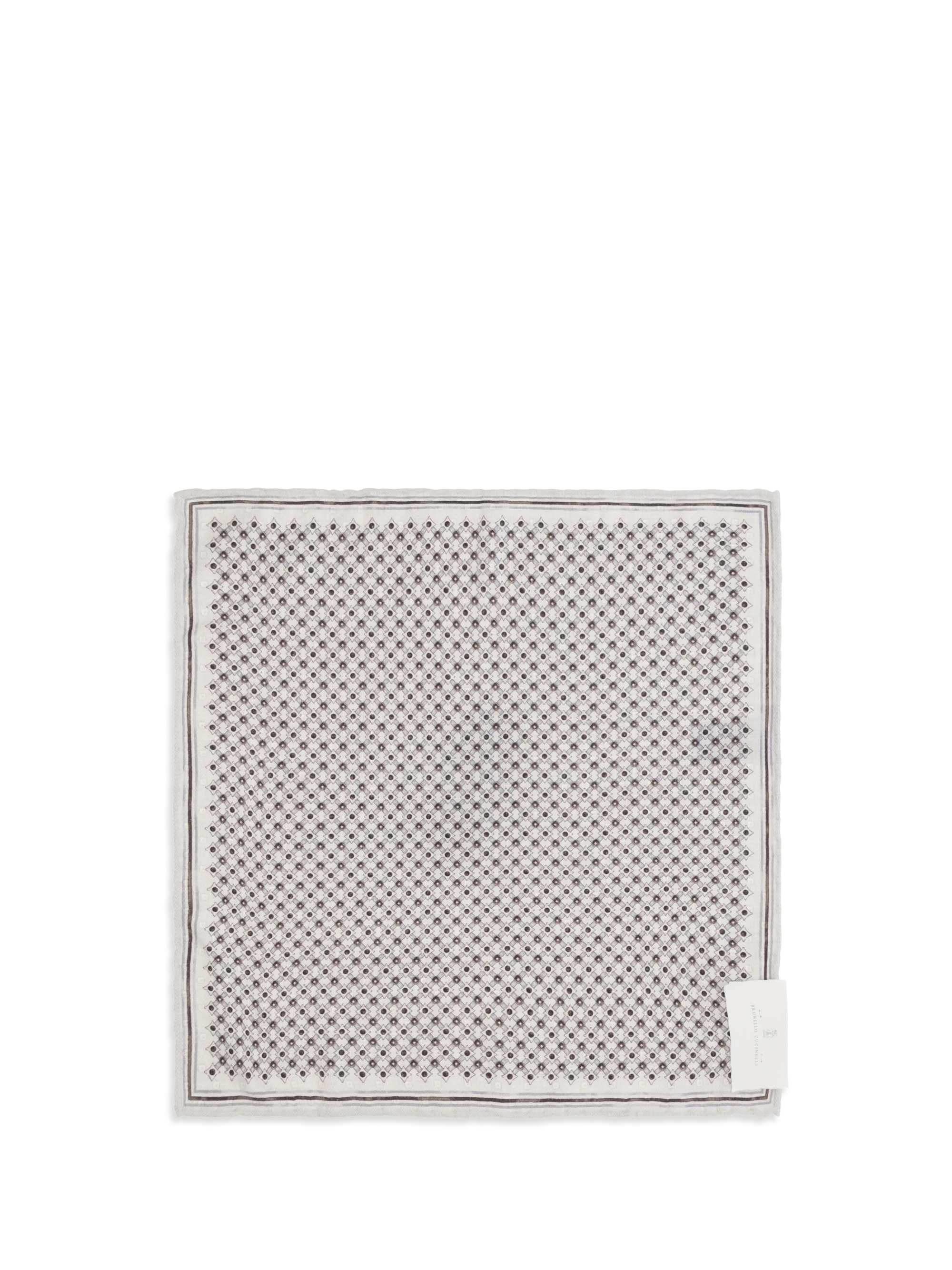 Silk Pochette with geometric pattern
