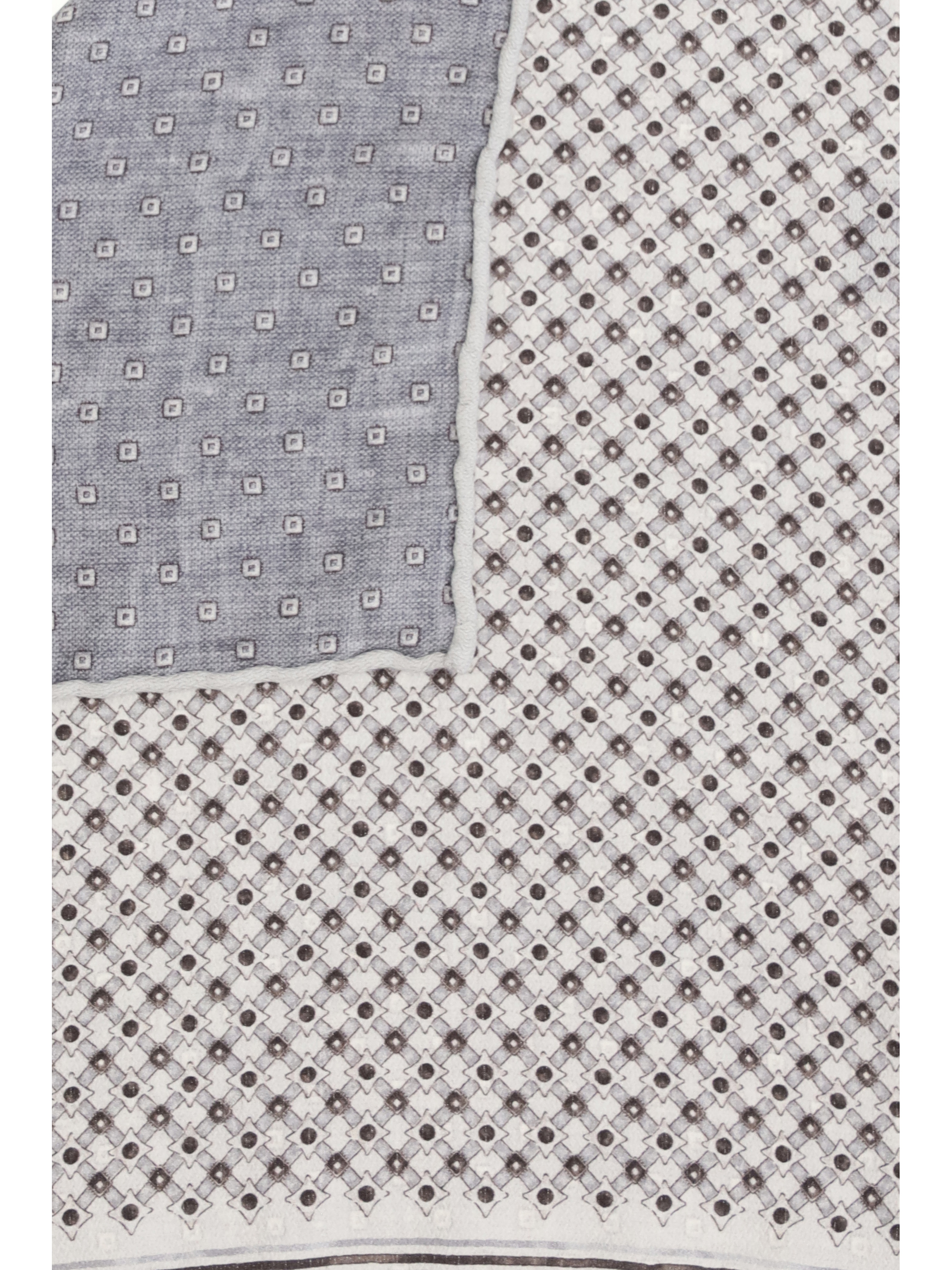 Silk Pochette with geometric pattern