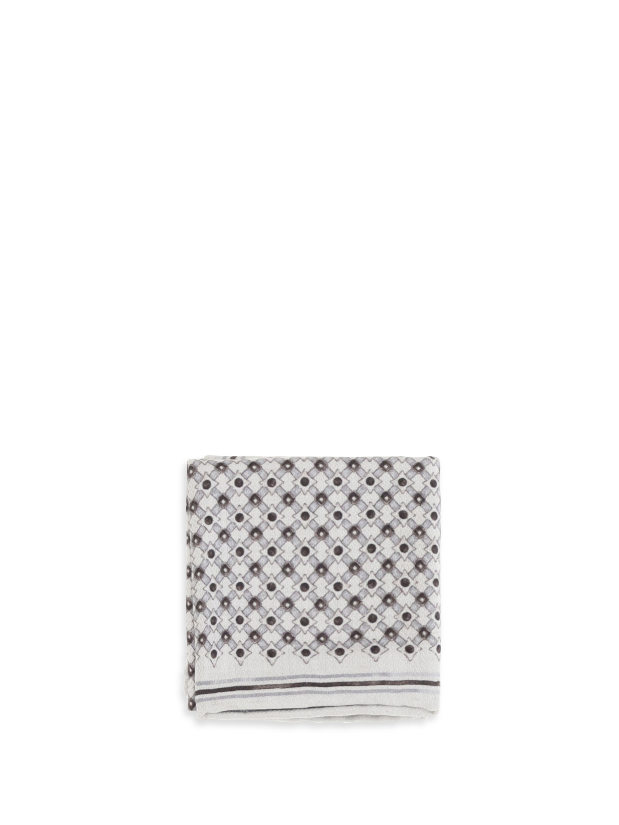 Silk Pochette with geometric pattern
