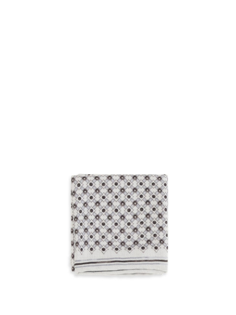 Silk Pochette with geometric pattern