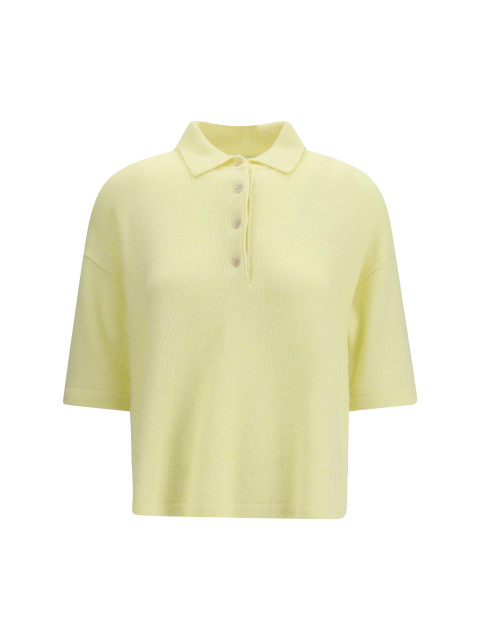 Short-sleeve polo neck Sweater