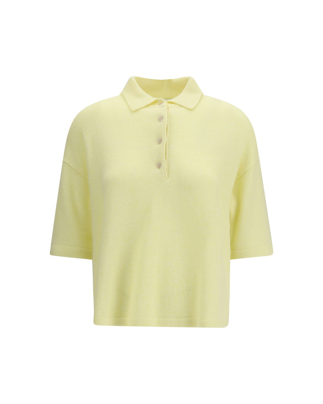 Short-sleeve polo neck Sweater