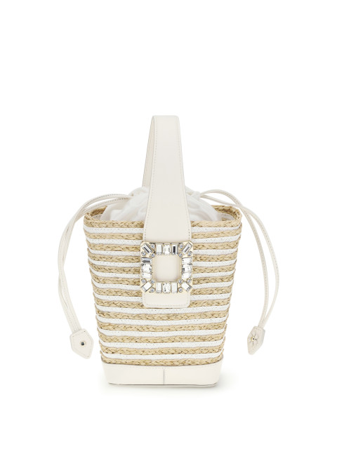 Mini Viv' Skate Bucket Bag in raffia