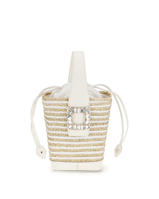 Mini Viv' Skate Bucket Bag in raffia