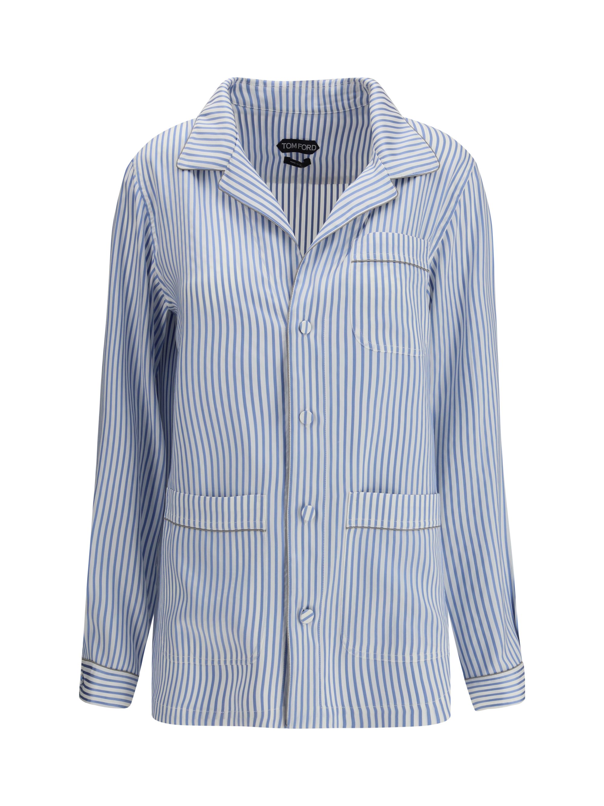 Striped Silk PJ Shirt