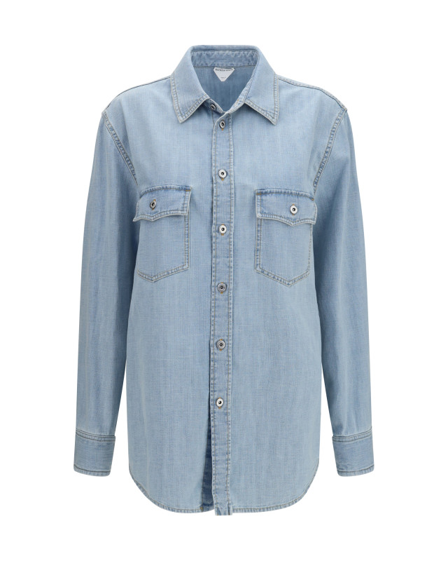 Sky Bleached oversize denim Shirt