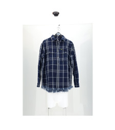 SHIRT CHECK CON FONDO SFRANGIATO