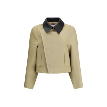 Cropped cotton and wool Caban