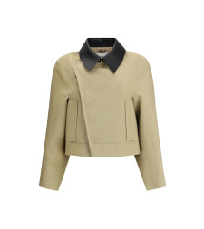 Cropped cotton and wool Caban