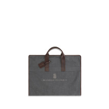 Garment Bag in techno fabric and leather