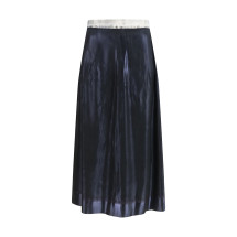 Foil-treated midi Skirt