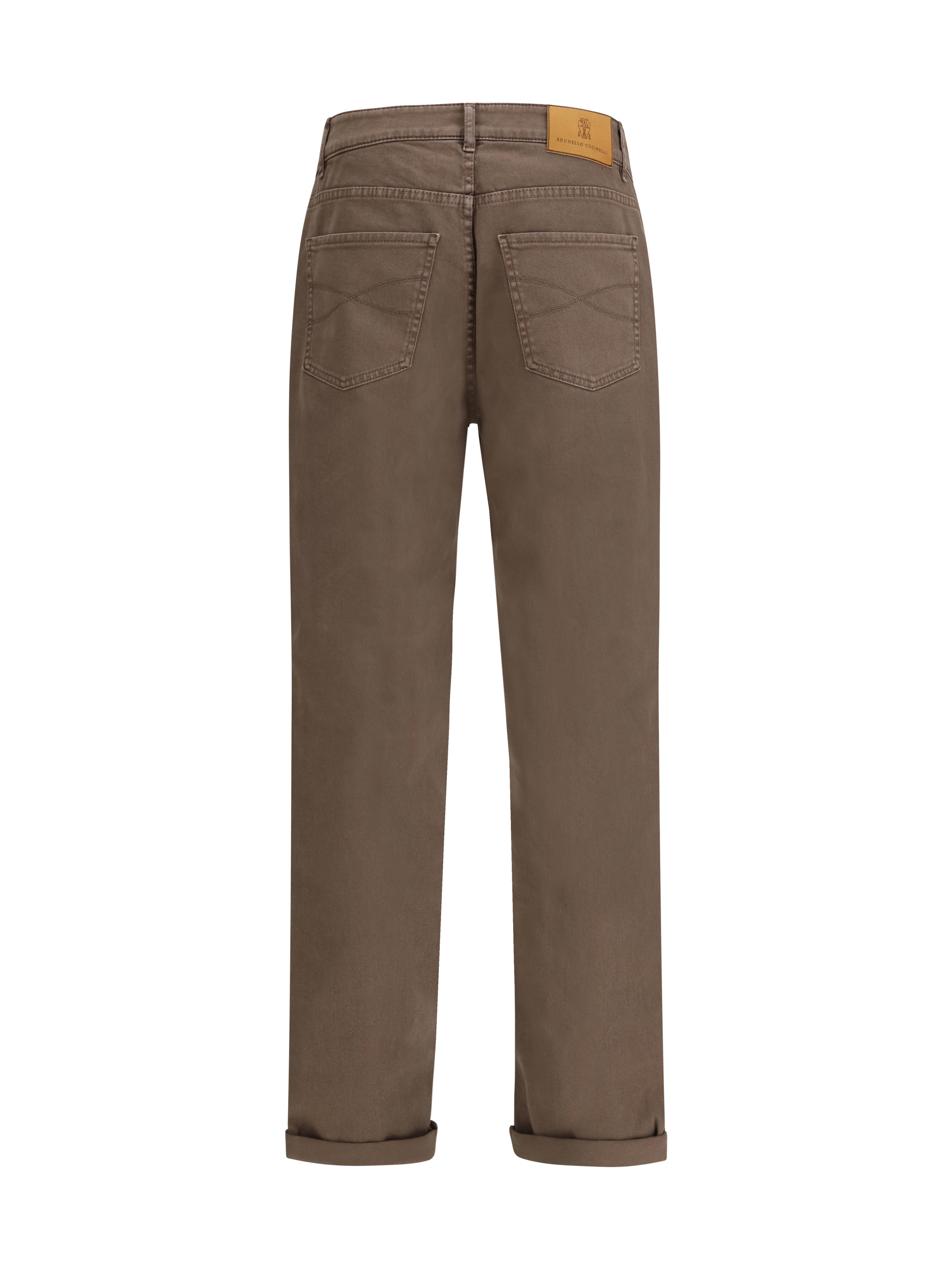 Jeans with turn-up hem