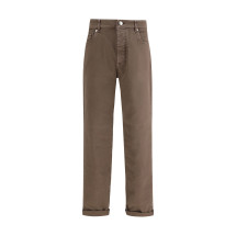 Jeans with turn-up hem