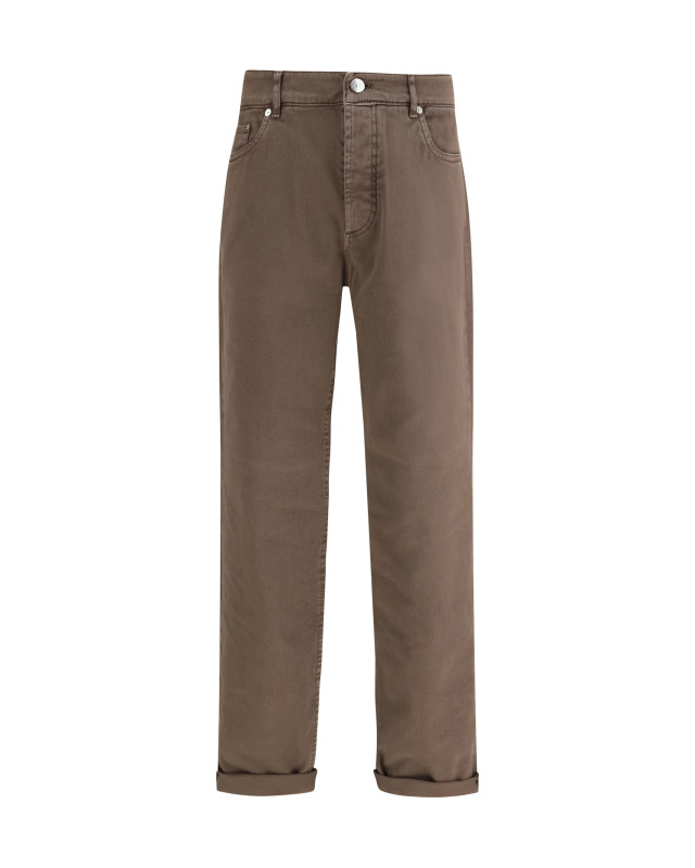 Jeans with turn-up hem