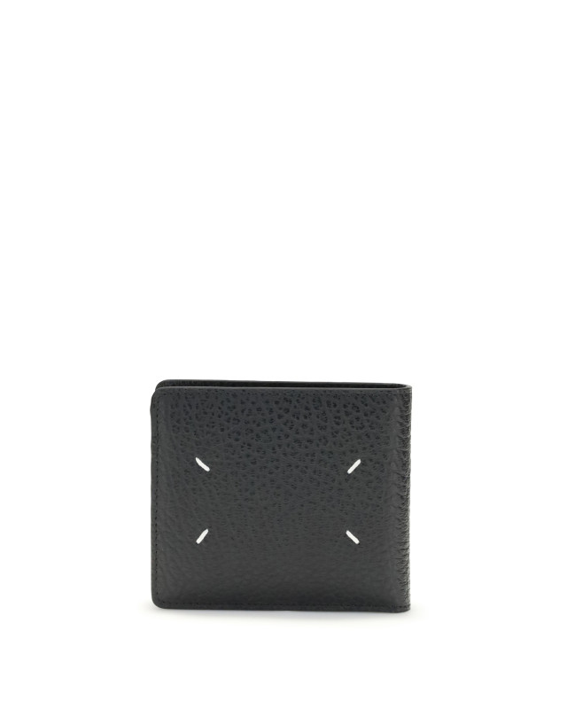 Wallet with iconic contrast stitched