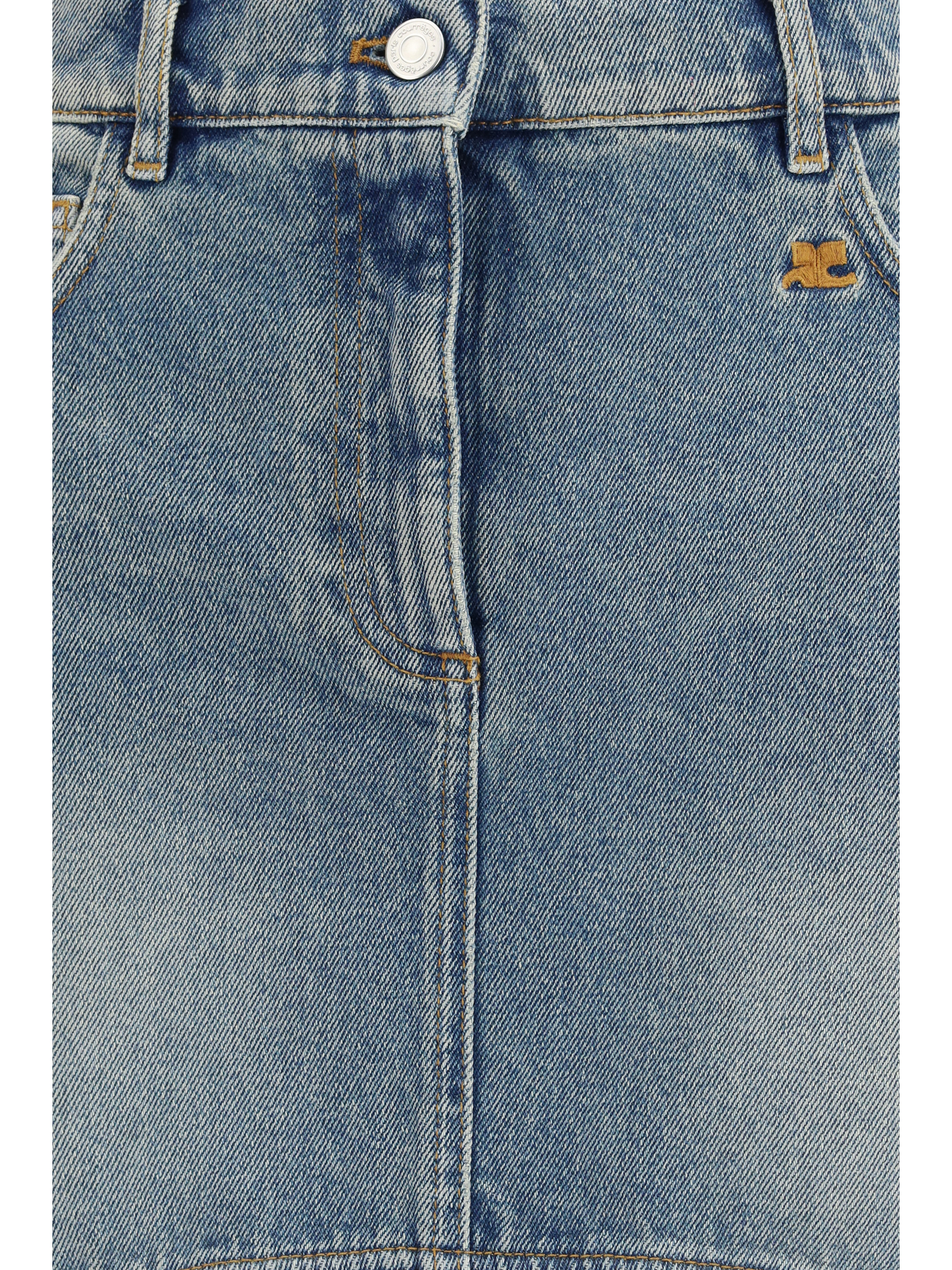 Denim circle Skirt