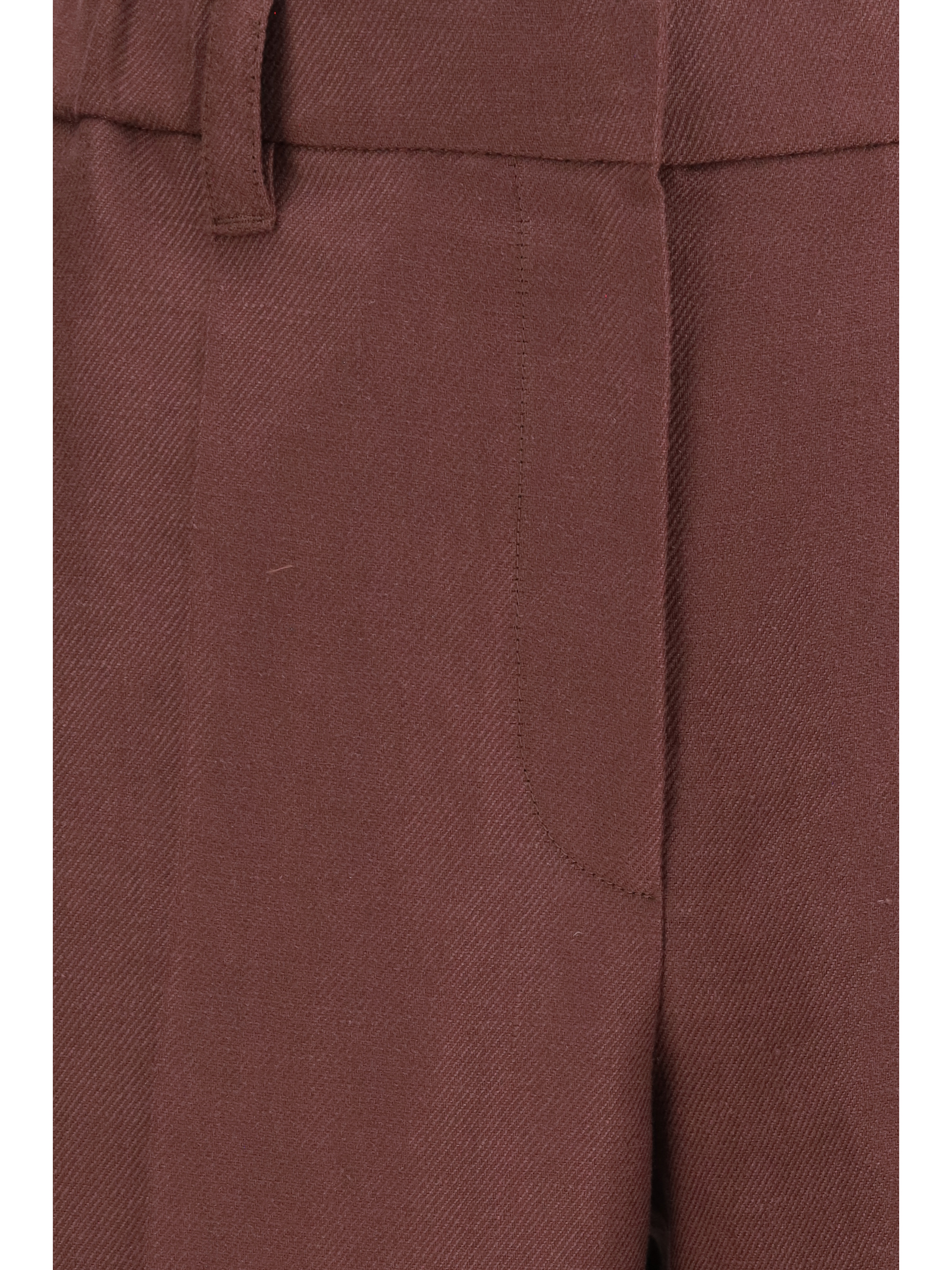 Wide-Leg Pants in linen with elastic waistband and belt loops