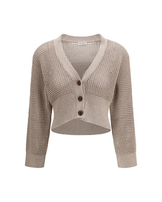 Sequined mesh Cardigan
