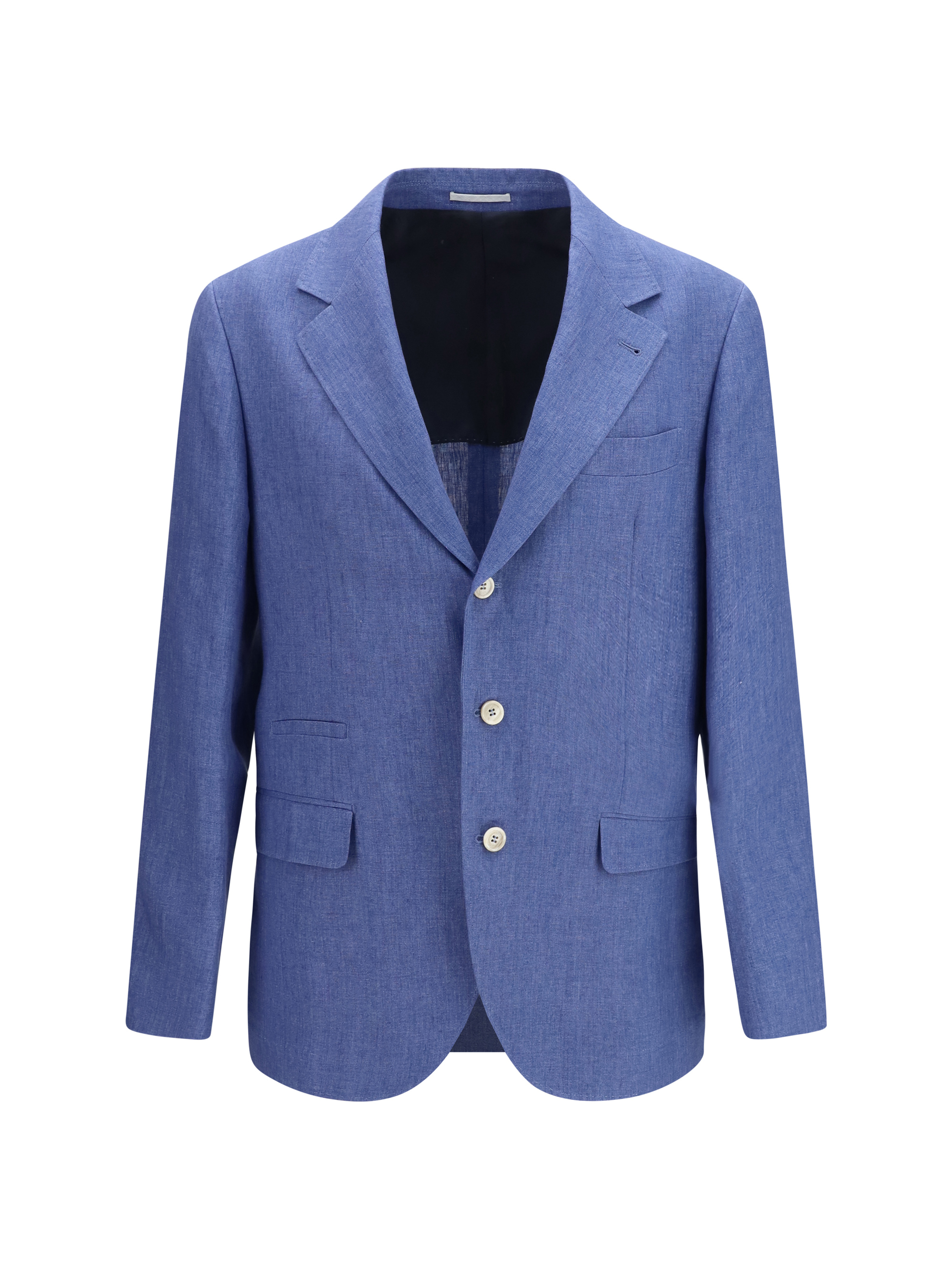 Deconstructed single-breasted Jacket in mélange linen