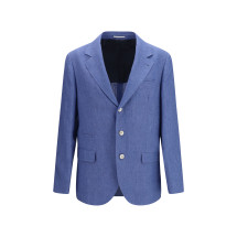 Deconstructed single-breasted Jacket in mélange linen