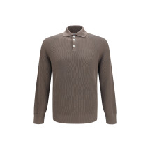 Long-sleeve knit Polo Shirt
