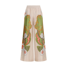 Printed silk palazzo Pants