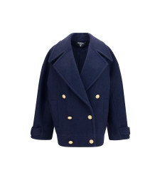 Double-breasted wool Coat with buttons