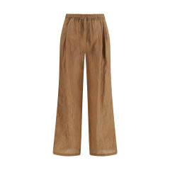 Vanity Pants in striped froissé fabric