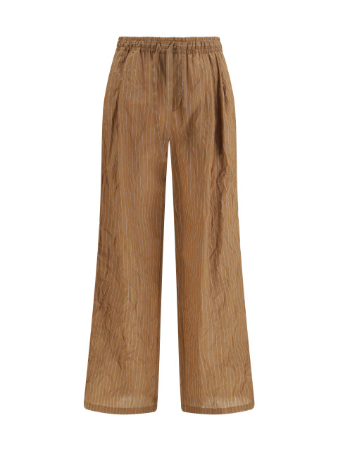 Vanity Pants in striped froissé fabric