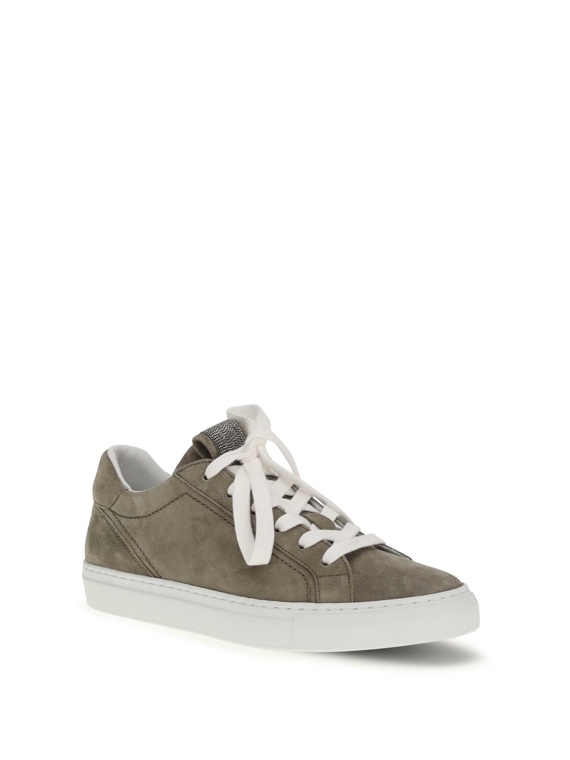 Suede Sneakers with Precious Loop