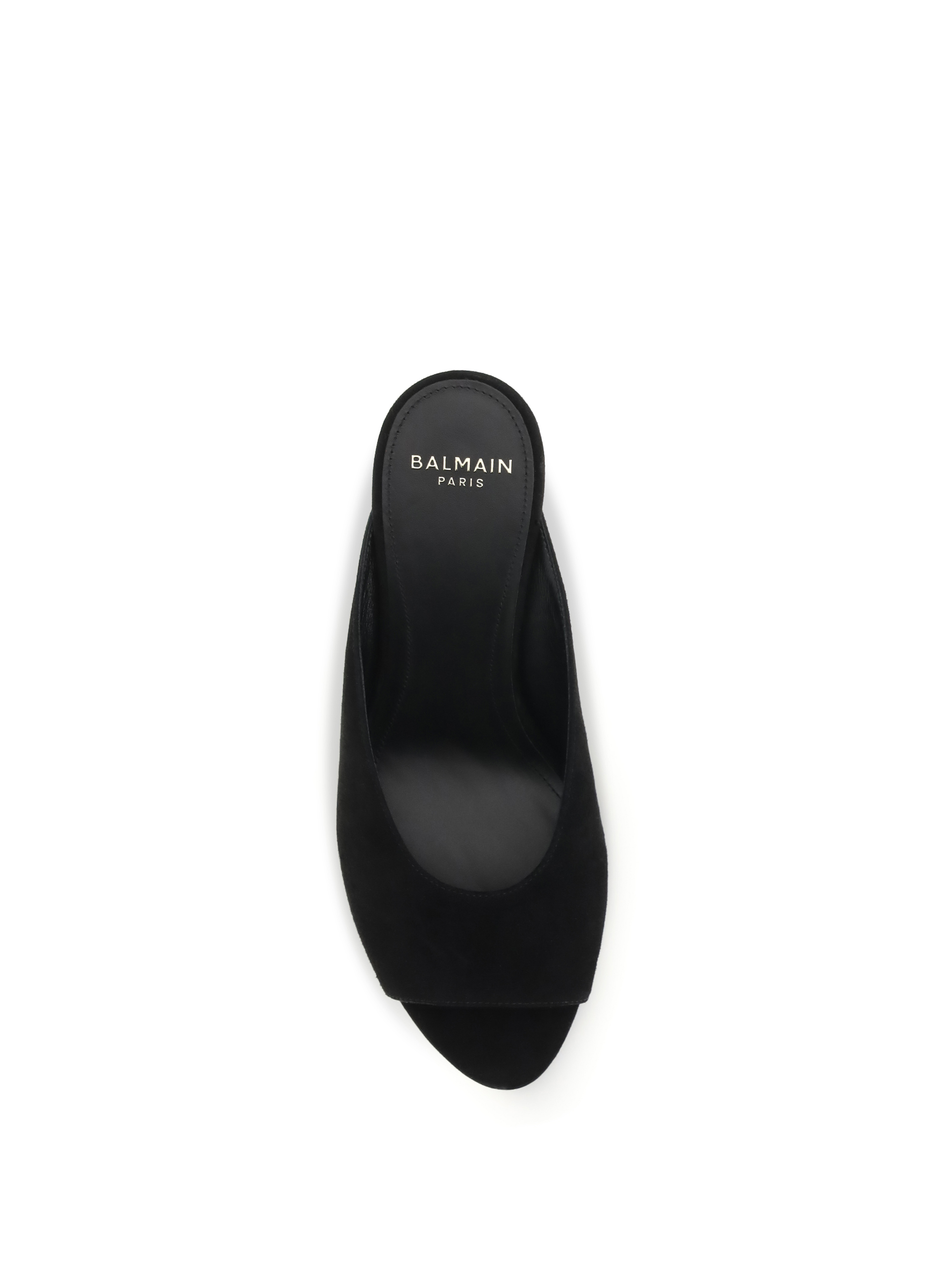 Suede open-toe Mules