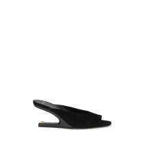Suede open-toe Mules